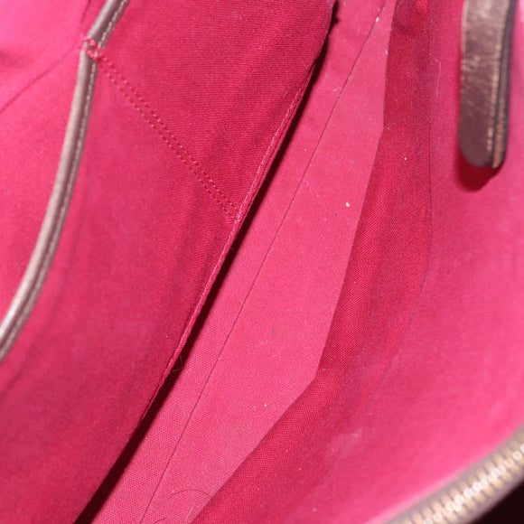 BURBERRY Nova Check Hand Bag Canvas Beige Auth 155496