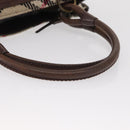 BURBERRY Nova Check Hand Bag Canvas Beige Auth 155496-8