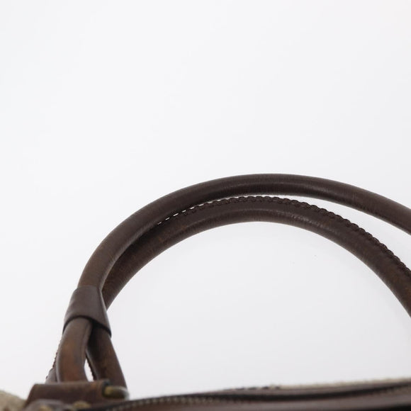 BURBERRY Nova Check Hand Bag Canvas Beige Auth 155496