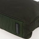 PRADA Tote Bag Nylon Green Silver Auth 155497-10