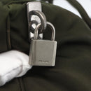 PRADA Tote Bag Nylon Green Silver Auth 155497-15