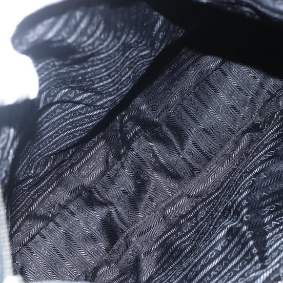 PRADA Tote Bag Nylon Green Silver Auth 155497