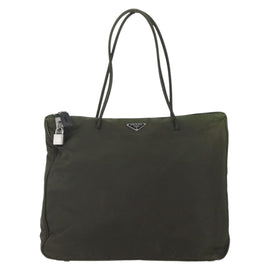 PRADA Tote Bag Nylon Green Silver Auth 155497 - 0