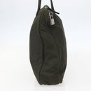 PRADA Tote Bag Nylon Green Silver Auth 155497-4
