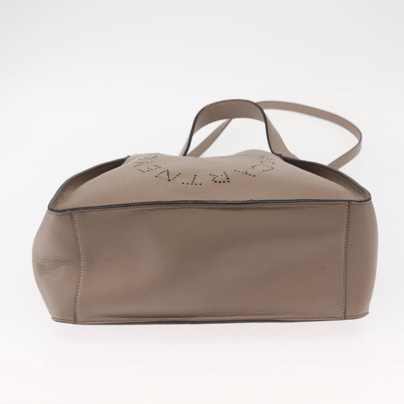 Stella MacCartney Hand Bag Leather 2way Beige Gold 513860 Auth 155498