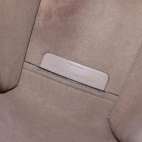 Stella MacCartney Hand Bag Leather 2way Beige Gold 513860 Auth 155498