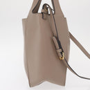 Stella MacCartney Hand Bag Leather 2way Beige Gold 513860 Auth 155498-4