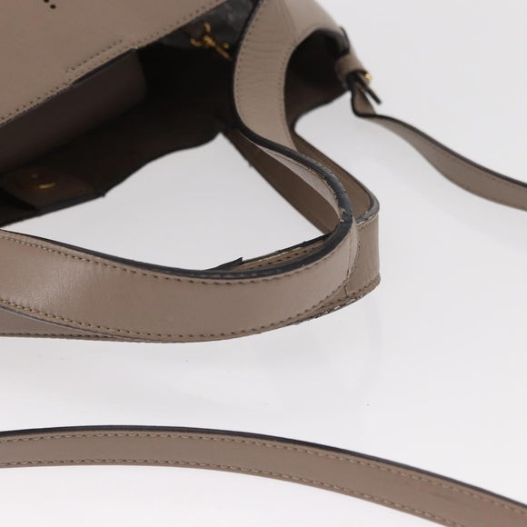 Stella MacCartney Hand Bag Leather 2way Beige Gold 513860 Auth 155498