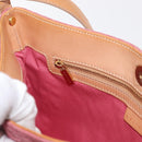 CELINE C Macadam Canvas Shoulder Bag Suede Pink Gold Auth 155501-20