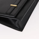 GUCCI Shoulder Bag Leather Black Gold 001 4045 Auth 155502-10