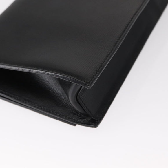 GUCCI Shoulder Bag Leather Black Gold 001 4045 Auth 155502