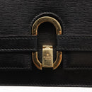 GUCCI Shoulder Bag Leather Black Gold 001 4045 Auth 155502-14