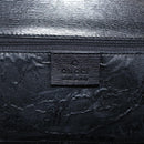 GUCCI Shoulder Bag Leather Black Gold 001 4045 Auth 155502-16