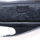 GUCCI Shoulder Bag Leather Black Gold 001 4045 Auth 155502-17