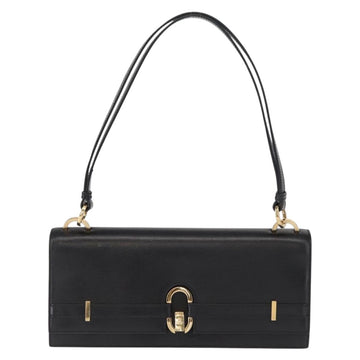 GUCCI Shoulder Bag Leather Black Gold 001 4045 Auth 155502 - 0