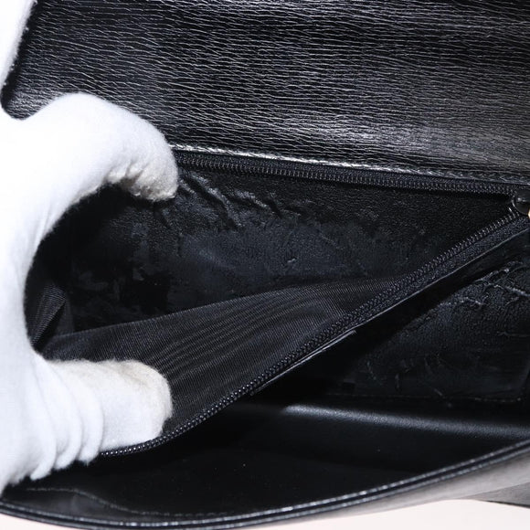 GUCCI Shoulder Bag Leather Black Gold 001 4045 Auth 155502