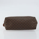 CELINE Macadam Canvas Pouch PVC Leather Brown Gold Auth 155503-6