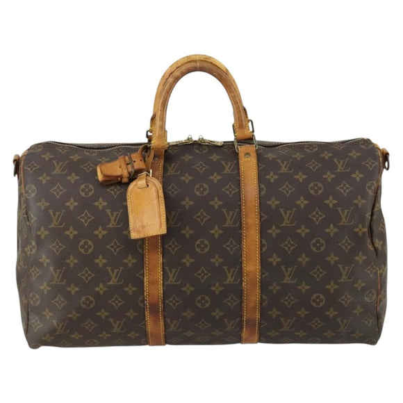 LOUIS VUITTON Monogram Keepall Bandouliere 50 Boston Bag M41416 LV Auth 155506