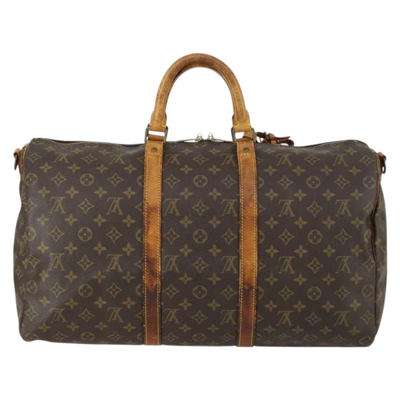 LOUIS VUITTON Monogram Keepall Bandouliere 50 Boston Bag M41416 LV Auth 155506