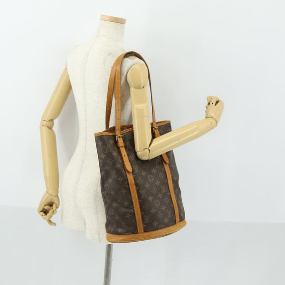 LOUIS VUITTON Monogram Bucket GM Shoulder Bag M42236 LV Auth 155534