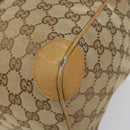 GUCCI GG Canvas Sherry Line Hand Bag Beige Gold 000 0846 Auth 155543-10