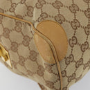 GUCCI GG Canvas Sherry Line Hand Bag Beige Gold 000 0846 Auth 155543-11