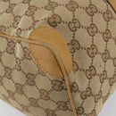 GUCCI GG Canvas Sherry Line Hand Bag Beige Gold 000 0846 Auth 155543-13