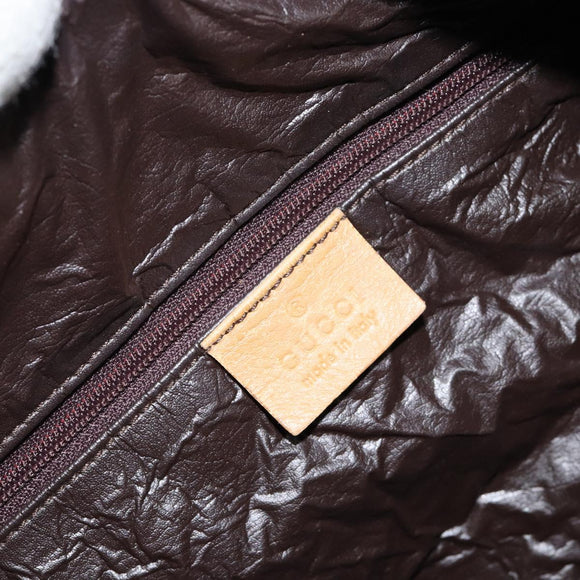 GUCCI GG Canvas Sherry Line Hand Bag Beige Gold 000 0846 Auth 155543