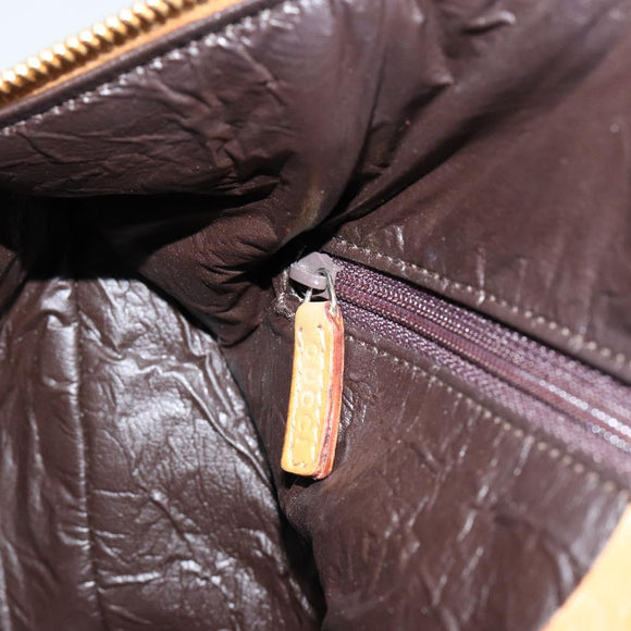 GUCCI GG Canvas Sherry Line Hand Bag Beige Gold 000 0846 Auth 155543