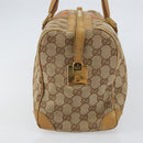 GUCCI GG Canvas Sherry Line Hand Bag Beige Gold 000 0846 Auth 155543-4
