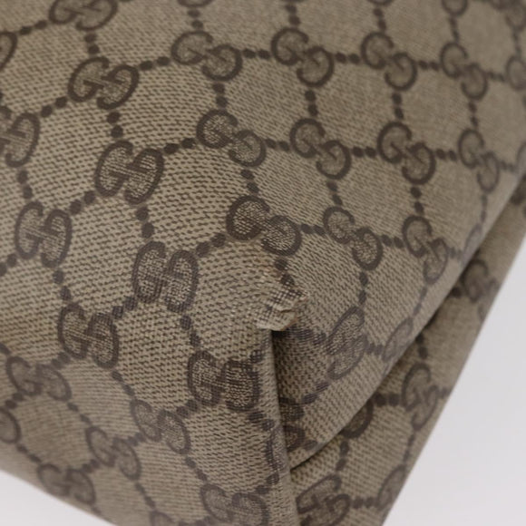 GUCCI GG Supreme Web Sherry Line Tote Bag PVC Beige Gold 39 02 003 Auth 155545