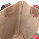GUCCI GG Supreme Web Sherry Line Tote Bag PVC Beige Gold 39 02 003 Auth 155545-18