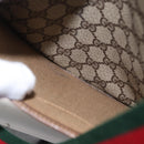 GUCCI GG Supreme Web Sherry Line Tote Bag PVC Beige Gold 39 02 003 Auth 155545-20