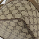 GUCCI GG Supreme Web Sherry Line Boston Bag PVC Beige 116 02 007 Auth 155547-11