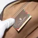 GUCCI GG Supreme Web Sherry Line Boston Bag PVC Beige 116 02 007 Auth 155547-16