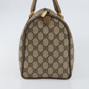 GUCCI GG Supreme Web Sherry Line Boston Bag PVC Beige 116 02 007 Auth 155547-4