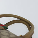 GUCCI GG Supreme Web Sherry Line Boston Bag PVC Beige 116 02 007 Auth 155547-8