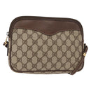 GUCCI GG Supreme Shoulder Bag PVC Beige Gold 007 115 6423 Auth 155550-1