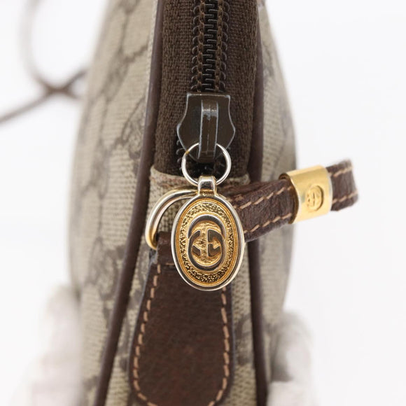 GUCCI GG Supreme Shoulder Bag PVC Beige Gold 007 115 6423 Auth 155550