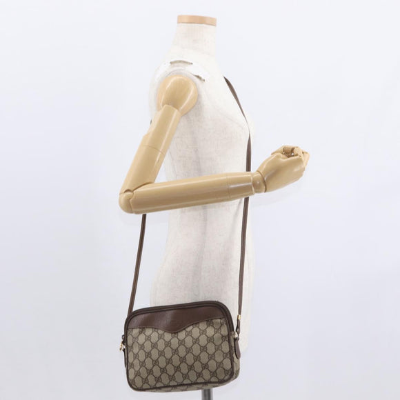 GUCCI GG Supreme Shoulder Bag PVC Beige Gold 007 115 6423 Auth 155550