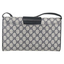 GUCCI GG Supreme Sherry Line Shoulder Bag PVC Red Navy Auth 155552-3