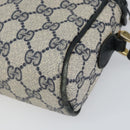 GUCCI GG Supreme Sherry Line Shoulder Bag PVC Navy Gold 010 378 Auth 155553-12