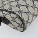 GUCCI GG Supreme Sherry Line Shoulder Bag PVC Navy Gold 010 378 Auth 155553-13