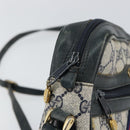 GUCCI GG Supreme Sherry Line Shoulder Bag PVC Navy Gold 010 378 Auth 155553-15