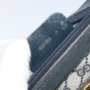 GUCCI GG Supreme Sherry Line Shoulder Bag PVC Navy Gold 010 378 Auth 155553-22