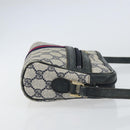 GUCCI GG Supreme Sherry Line Shoulder Bag PVC Navy Gold 010 378 Auth 155553-4