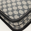 GUCCI Interlocking GG Supreme Shoulder Bag PVC Navy Gold Auth 155554V-12