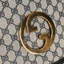 GUCCI Interlocking GG Supreme Shoulder Bag PVC Navy Gold Auth 155554V-14