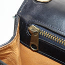 GUCCI Interlocking GG Supreme Shoulder Bag PVC Navy Gold Auth 155554V-22