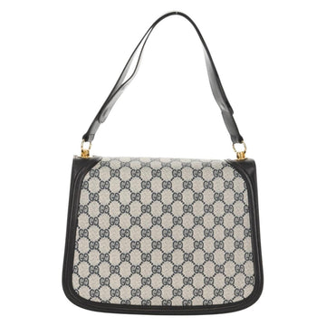 GUCCI Interlocking GG Supreme Shoulder Bag PVC Navy Gold Auth 155554V - 0